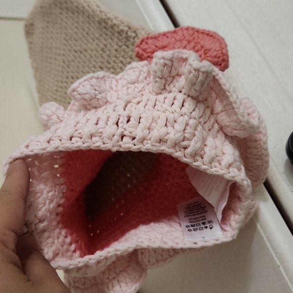 Baby Girl Crochet Cacoon Stocking For Pictures Props Christmas Thanksgiving - Picture 7 of 8